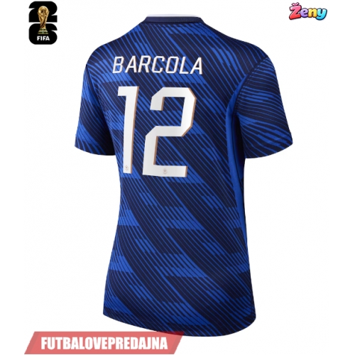 Lacne Ženy Futbalové dres Francúzsko Bradley Barcola #12 MS 2026 Krátky Rukáv - Domáci